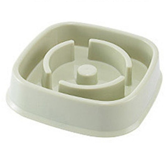 "Choke-Prevention Slow Food Bowl for Plastic Pet Dogs and Cats