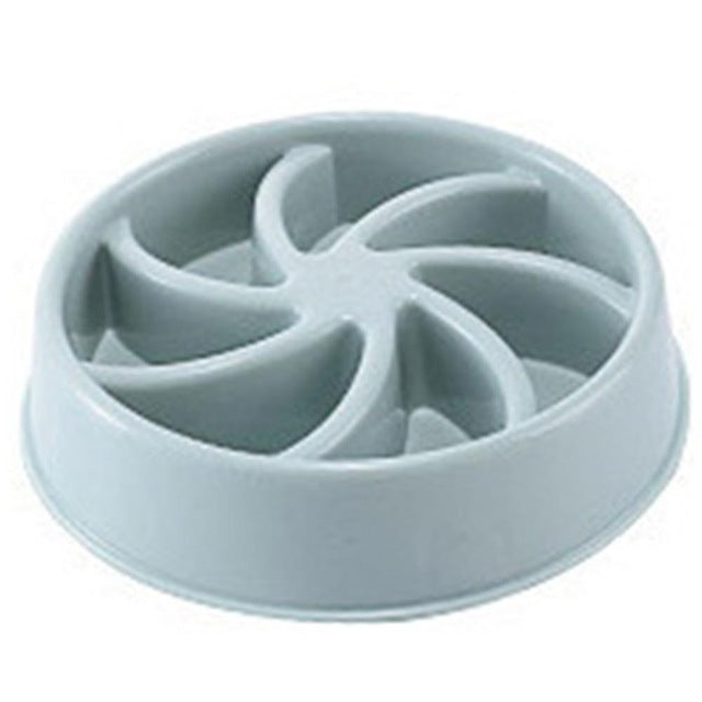 "Choke-Prevention Slow Food Bowl for Plastic Pet Dogs and Cats