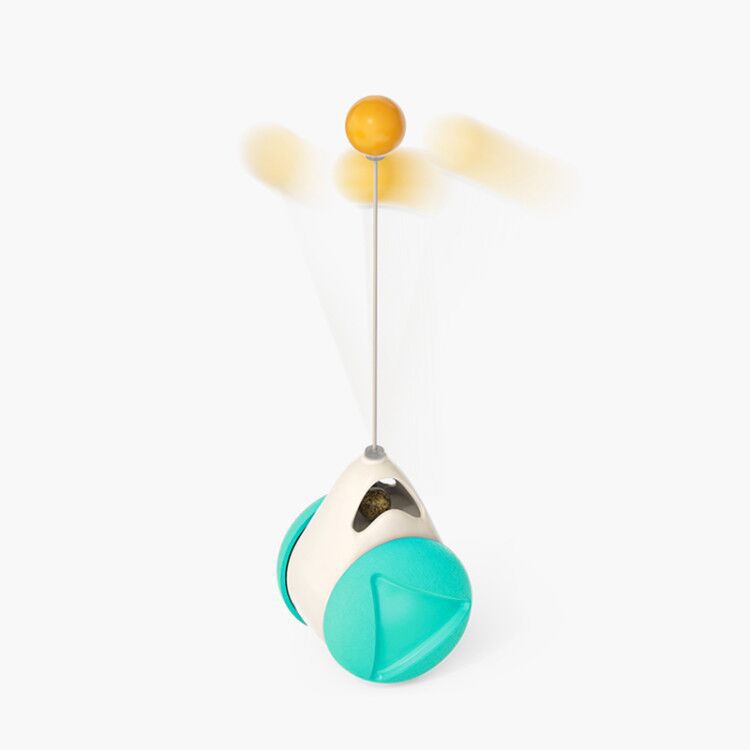 "Multi-Function Cat Rotating Windmill Toy: Itch-Scratching Device with Teeth-Shining Feature"