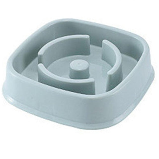 "Choke-Prevention Slow Food Bowl for Plastic Pet Dogs and Cats