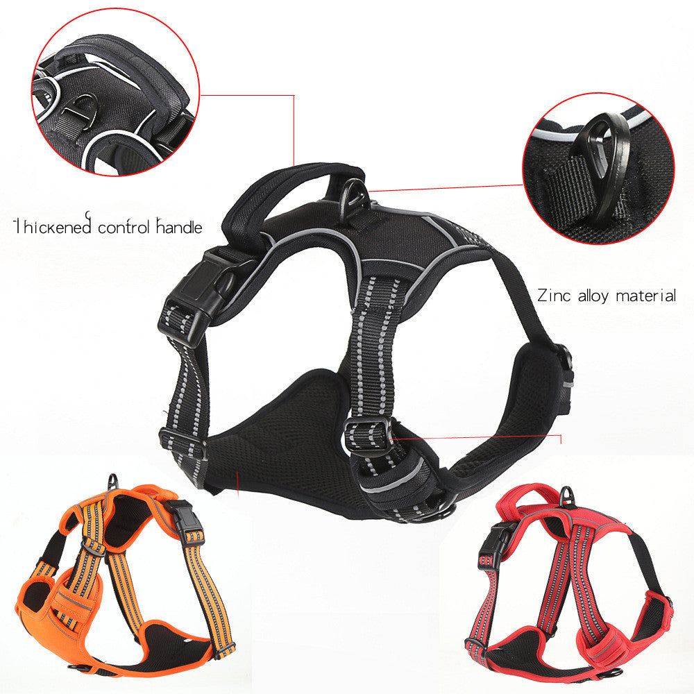 "Breathe Easy, Walk Happy: Reflective No-Pull Dog Harness Vest for Comfortable Adventures!"