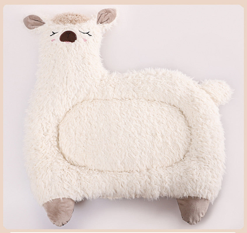 Alpaca Pet Bed Warm Plush Cat