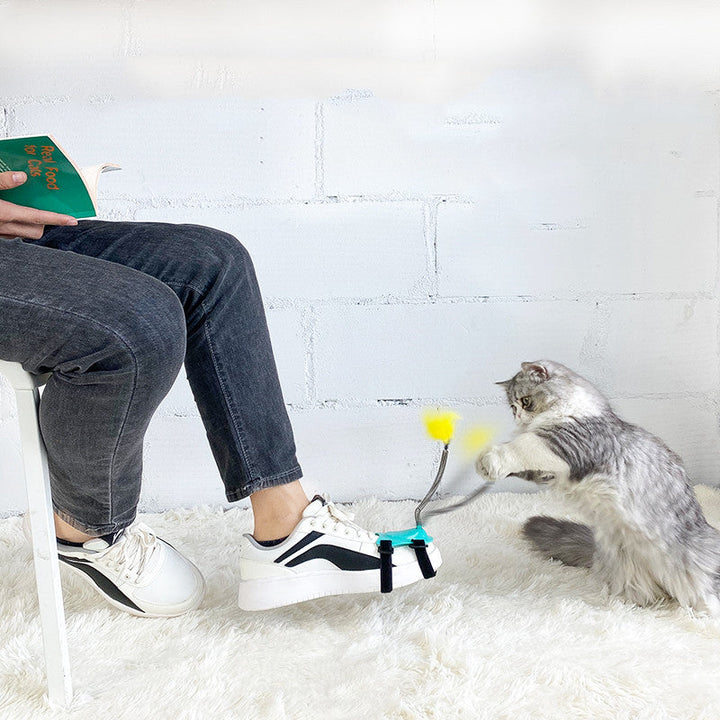 Cat Funny Stick Toy with Strong Feathers