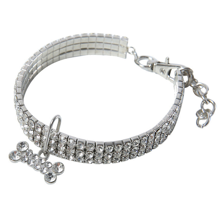 Bling Rhinestone Dog Collar Crystal For Small-Medium Dogs & Cats
