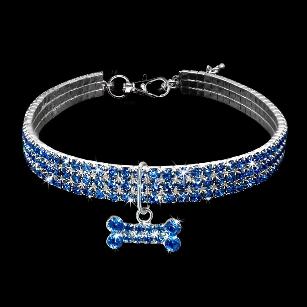 Bling Rhinestone Dog Collar Crystal For Small-Medium Dogs & Cats
