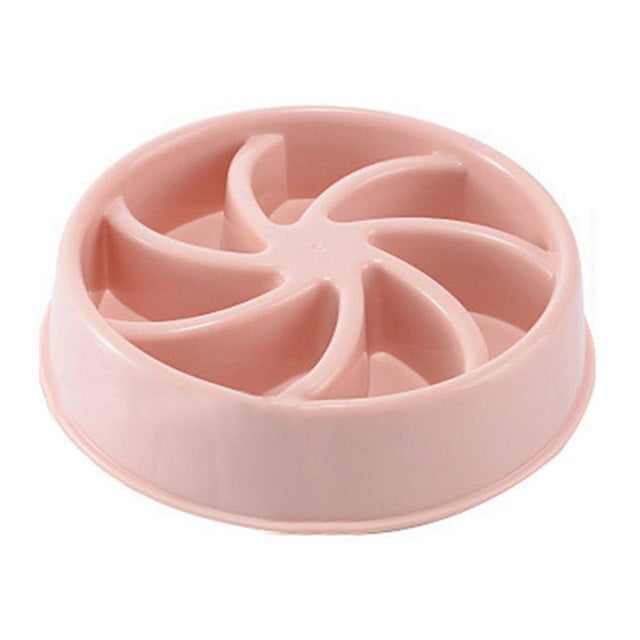 "Choke-Prevention Slow Food Bowl for Plastic Pet Dogs and Cats