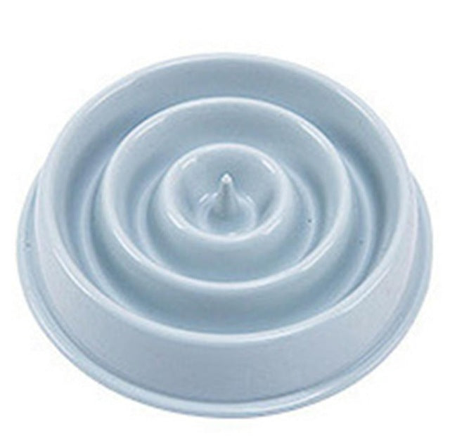 "Choke-Prevention Slow Food Bowl for Plastic Pet Dogs and Cats