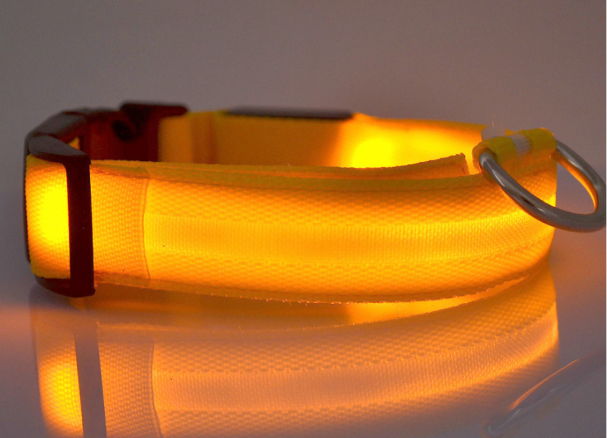 "Light Up the Night: Nylon LED Pet Collar for Purrfect Safety and Style!"