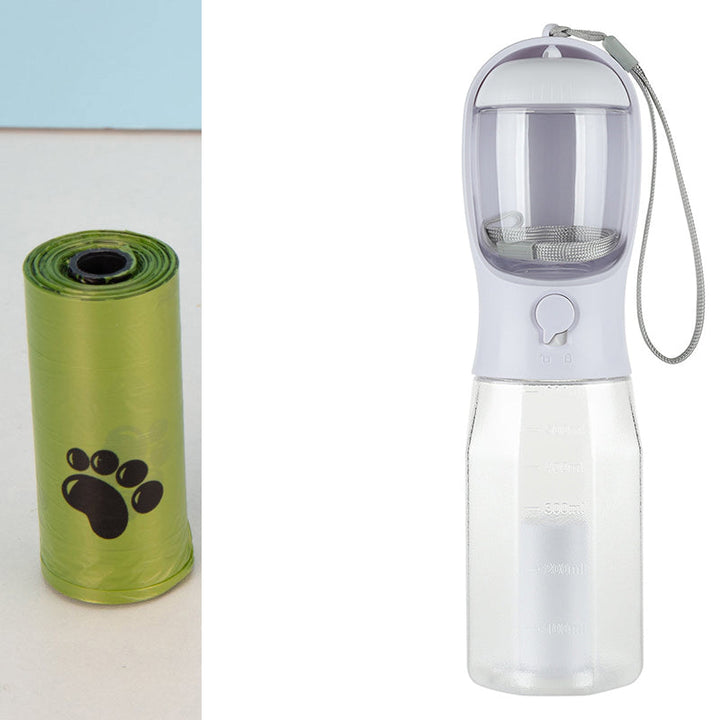 3-in-1 multifunctional Cat & Dog Water Drinker, Food Feeder & Poop Dispenser