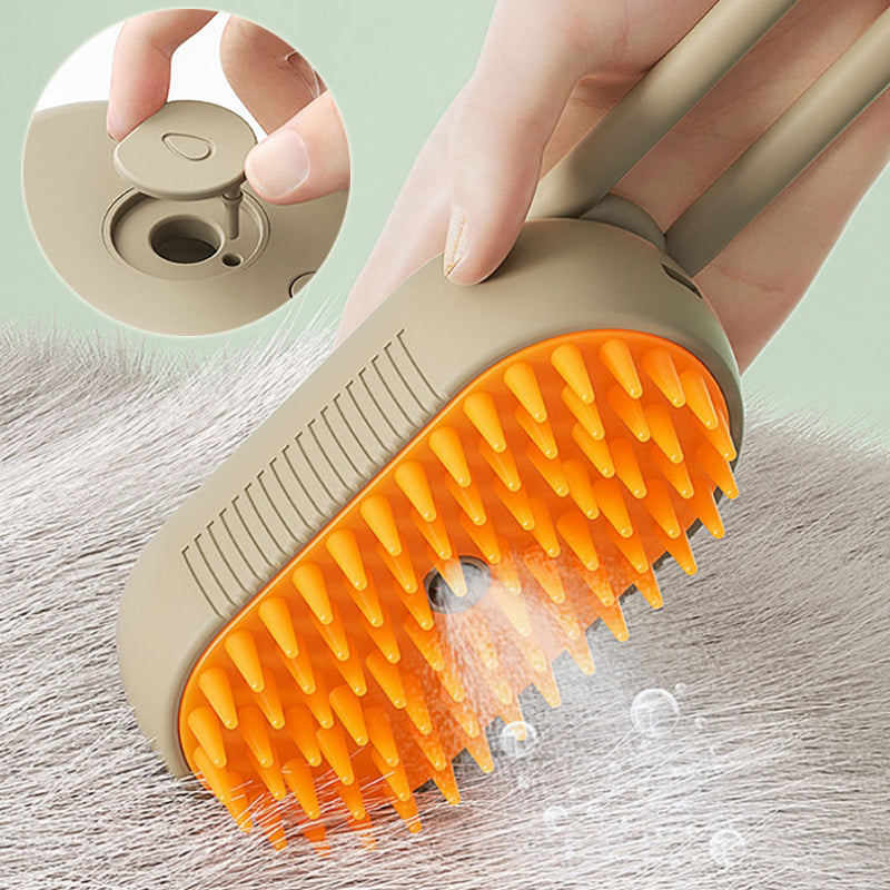 "Effortless Grooming with 3-in-1 Cat Steam Brush!