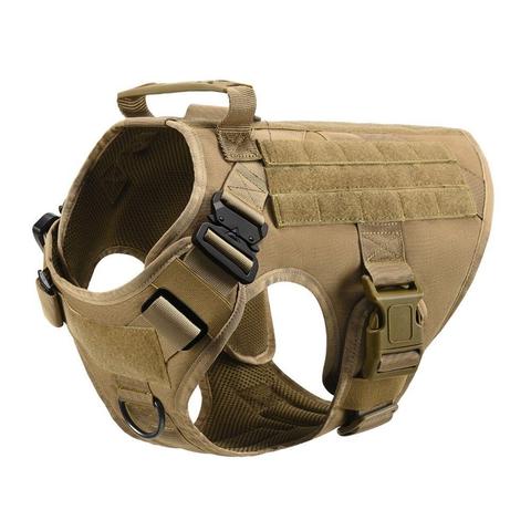 Military Tactical Dog Harness for German Shepherd with Adjustable Back Support