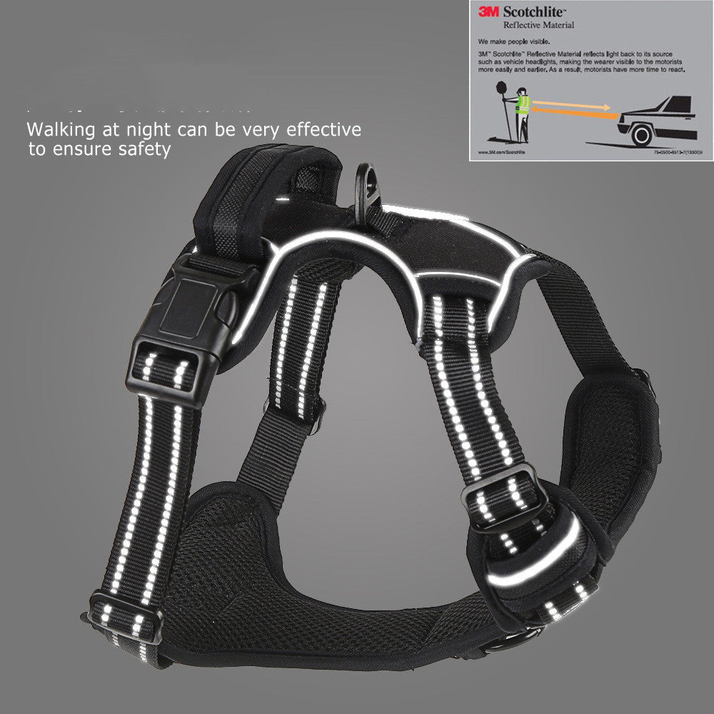 "Breathe Easy, Walk Happy: Reflective No-Pull Dog Harness Vest for Comfortable Adventures!"