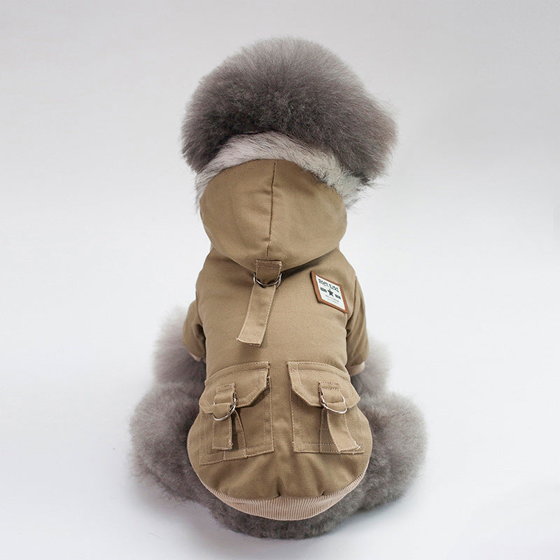 Autumn & Winter Jacket with Hoodie for Small-Extra Large Dogs