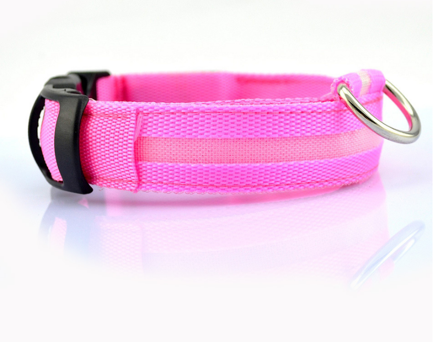 "Light Up the Night: Nylon LED Pet Collar for Purrfect Safety and Style!"