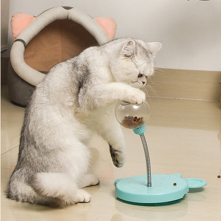 "Cat & Dog Toy & Leaking Food Ball: Self-Playing Tumbler for Funny Swing, Puzzle Training, and Dispenser Bowl."