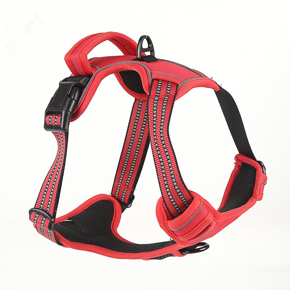 "Breathe Easy, Walk Happy: Reflective No-Pull Dog Harness Vest for Comfortable Adventures!"