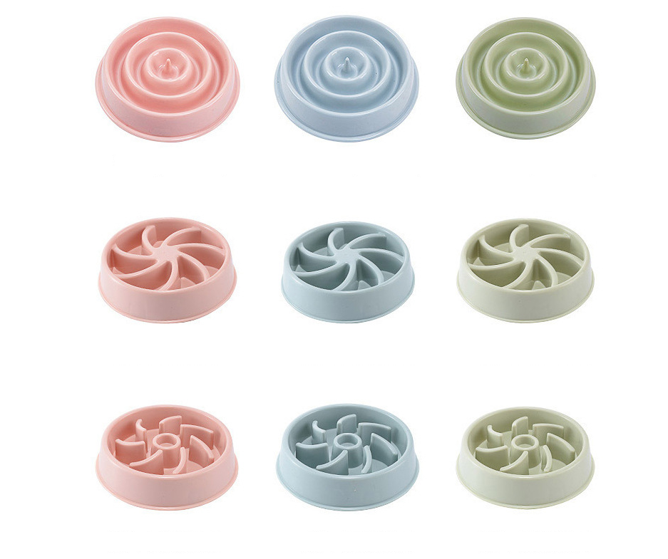 "Choke-Prevention Slow Food Bowl for Plastic Pet Dogs and Cats