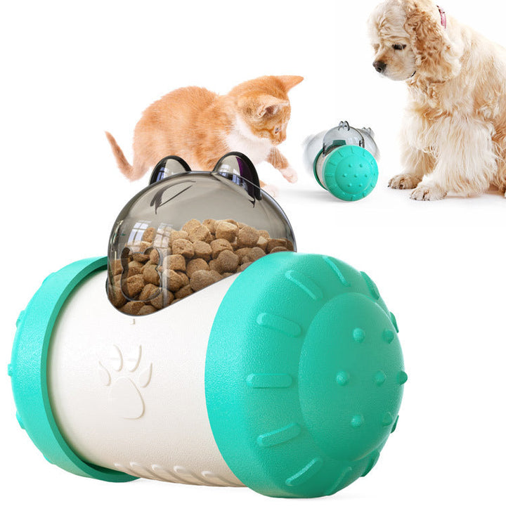 Funny Dog Treat Leaking Toy with Interactive Wheel