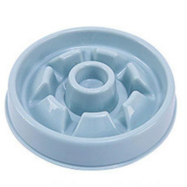 "Choke-Prevention Slow Food Bowl for Plastic Pet Dogs and Cats