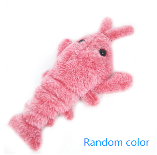 Electric Jumping Shrimp Toy with USB Charging – Simulation Lobster for Amusing Cat Play and Plush Pet Entertainment