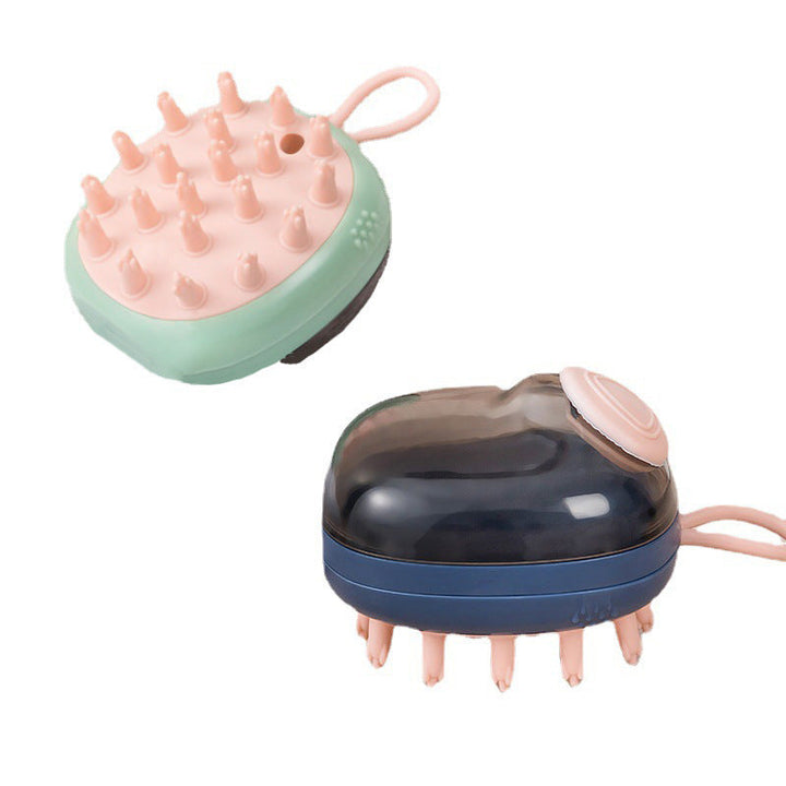 New 2-in-1 Pet Cat Dog Cleaning, Bathing, and Massage Shampoo Soap Dispensing Grooming Brush