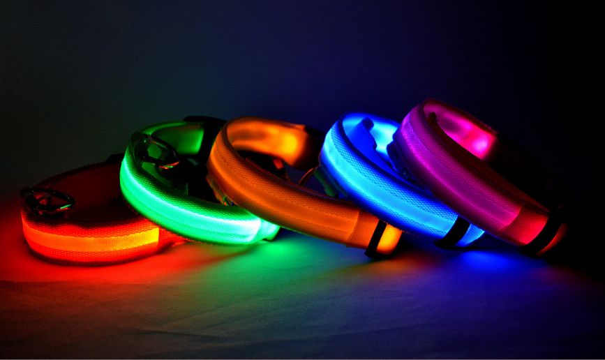 "Light Up the Night: Nylon LED Pet Collar for Purrfect Safety and Style!"