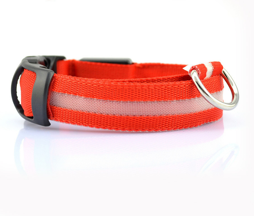 "Light Up the Night: Nylon LED Pet Collar for Purrfect Safety and Style!"