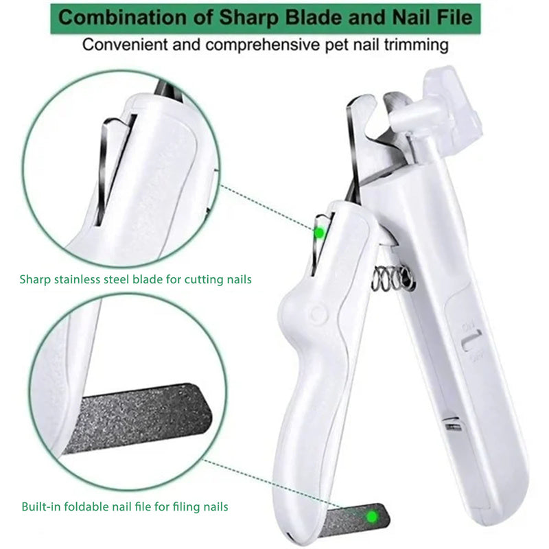 Professional Pet Nail Clippers with LED Light