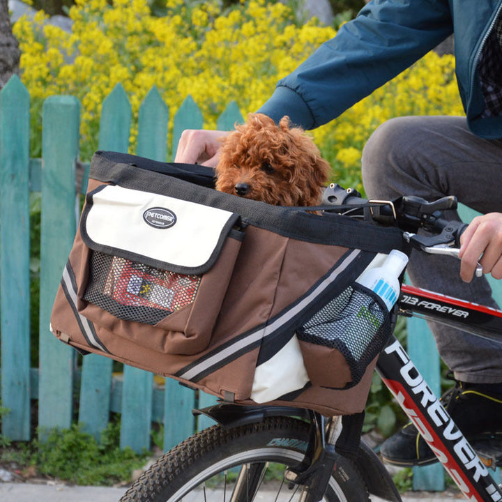 Portable Dog Bicycle Carrier Seat for small dog.