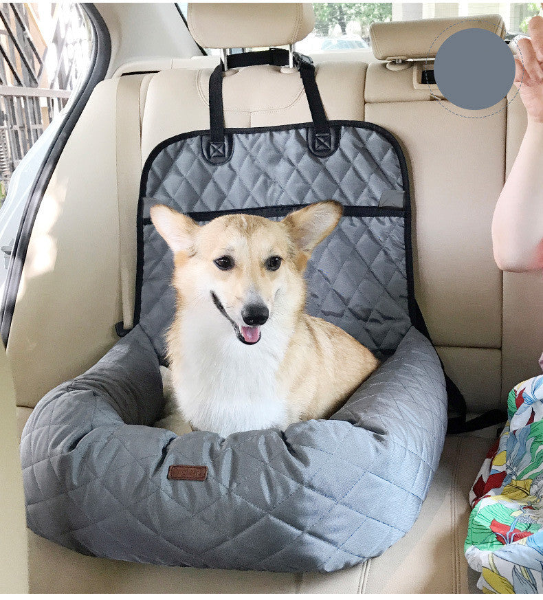 2-In-1 Pet Dog Carrier with Folding Car Seat Thickened Pad