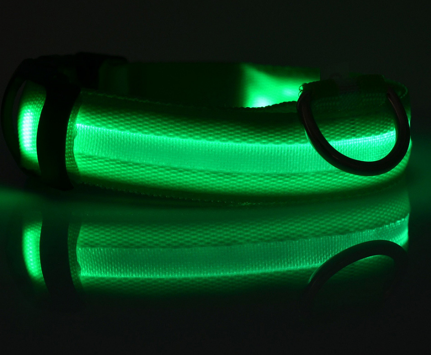 "Light Up the Night: Nylon LED Pet Collar for Purrfect Safety and Style!"