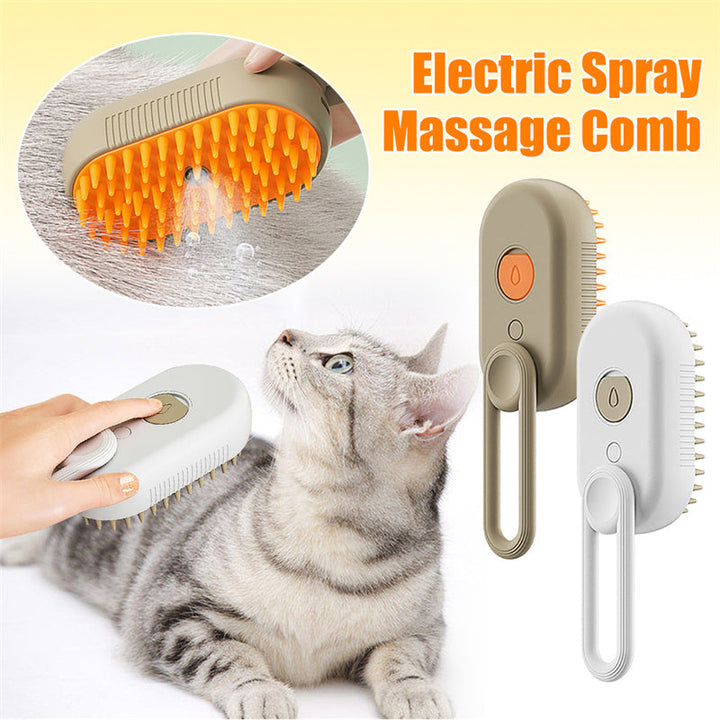"Effortless Grooming with 3-in-1 Cat Steam Brush!