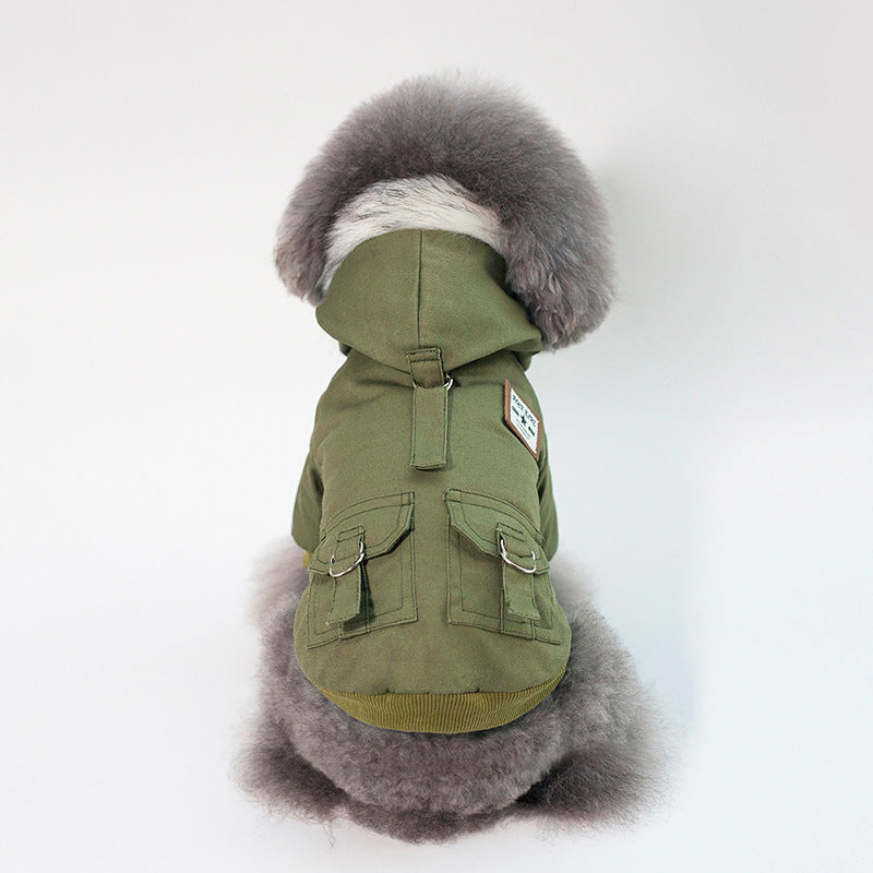 Autumn & Winter Jacket with Hoodie for Small-Extra Large Dogs