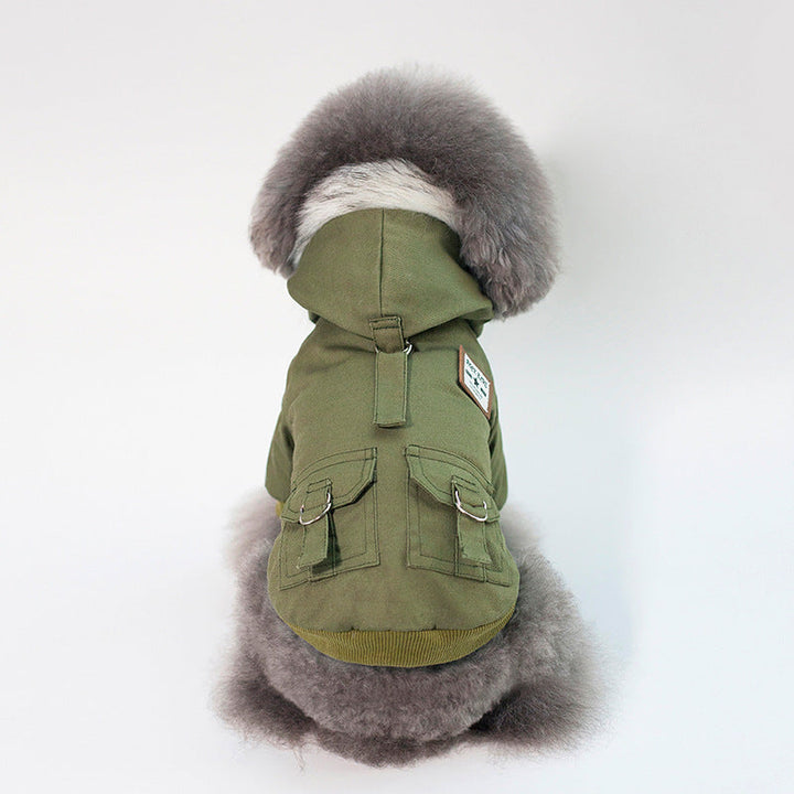 Autumn & Winter Jacket with Hoodie for Small-Extra Large Dogs