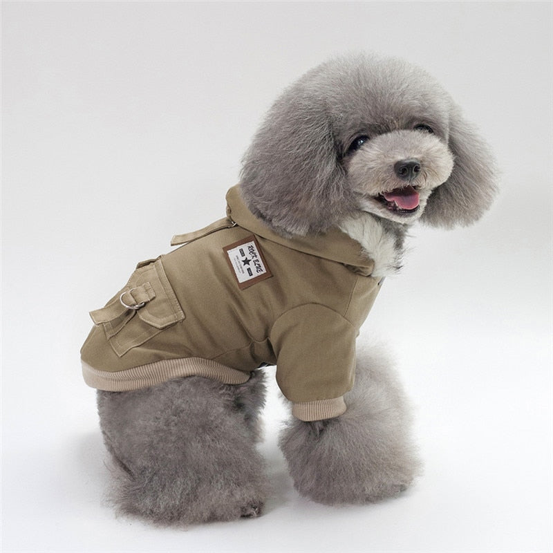 Autumn & Winter Jacket with Hoodie for Small-Extra Large Dogs