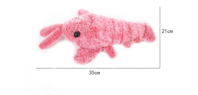 Electric Jumping Shrimp Toy with USB Charging – Simulation Lobster for Amusing Cat Play and Plush Pet Entertainment