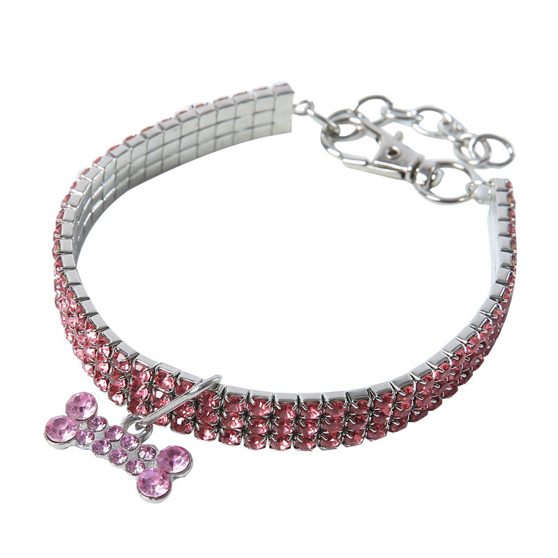 Bling Rhinestone Dog Collar Crystal For Small-Medium Dogs & Cats