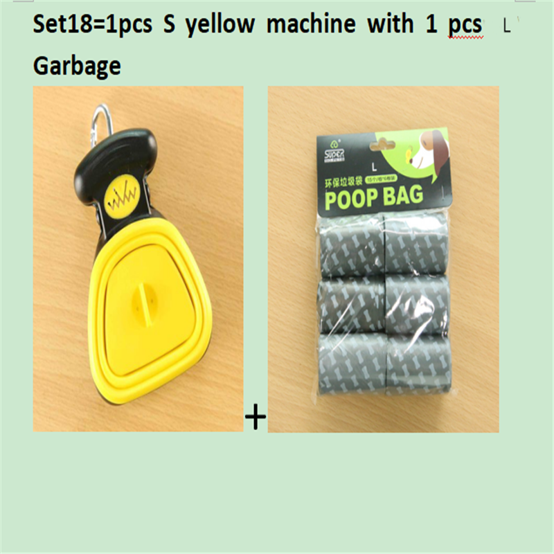 Pet Dog Travel Foldable Pooper Scooper with 1 Roll of Decomposable Bags