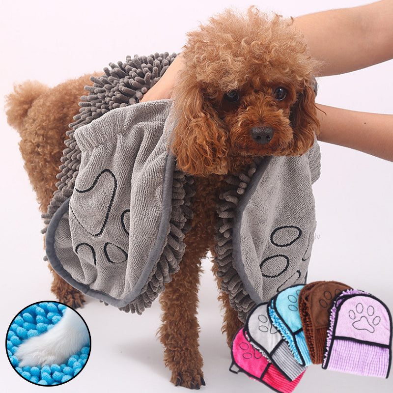 Super Absorbent Dog Bathrobe and Microfiber Bath Towels for Dogs and Cats
