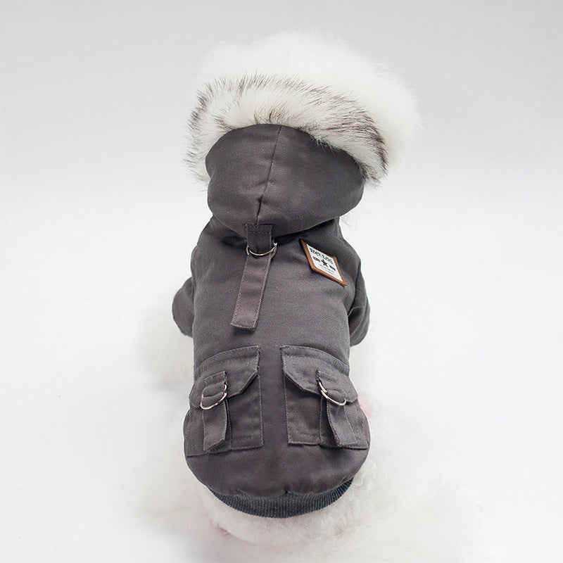 Autumn & Winter Jacket with Hoodie for Small-Extra Large Dogs