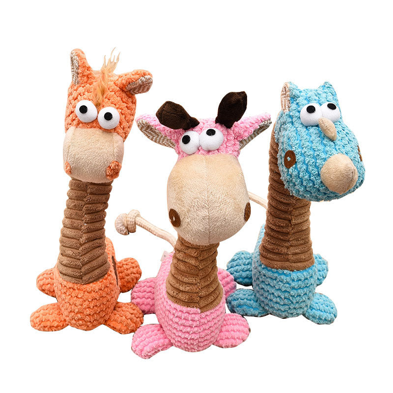 Plush toy giraffe cats and dogs pet toys