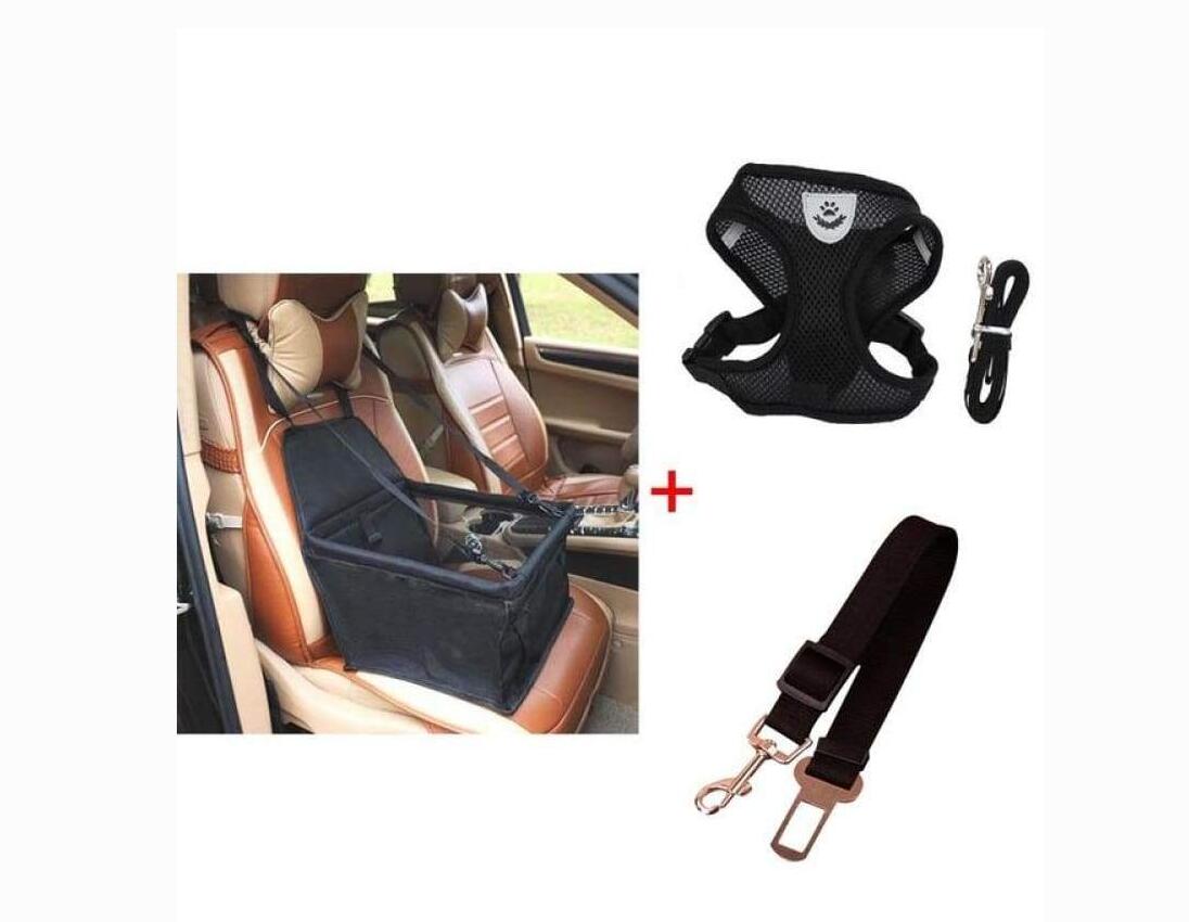 Luxury Pet's Safety Car Seat Carrier  with Premium Harness & Leash set