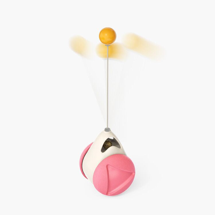 "Multi-Function Cat Rotating Windmill Toy: Itch-Scratching Device with Teeth-Shining Feature"