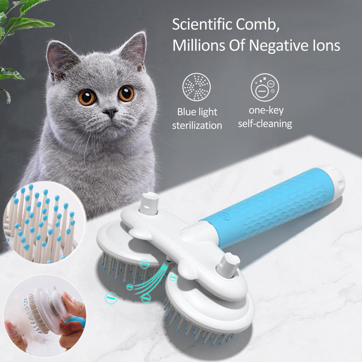 Pet Cat Brush and Dog Slicker Brush with Double-headed Negative Ion Technology