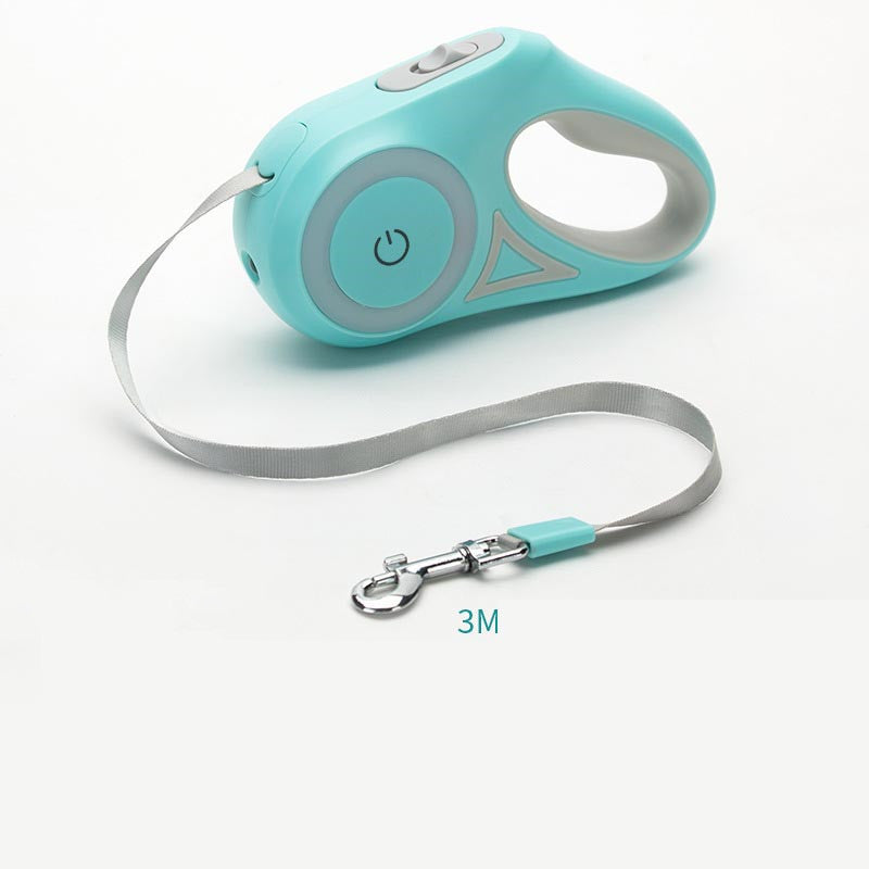 Retractable Dog Leash with Built-in Collar Spotlight