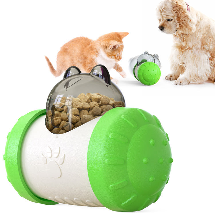 Funny Dog Treat Leaking Toy with Interactive Wheel