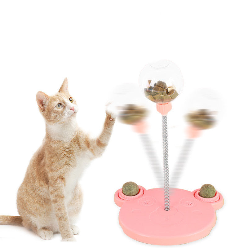"Cat & Dog Toy & Leaking Food Ball: Self-Playing Tumbler for Funny Swing, Puzzle Training, and Dispenser Bowl."