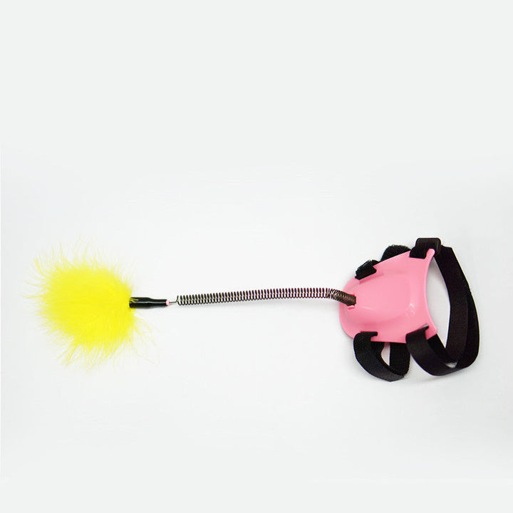 Cat Funny Stick Toy with Strong Feathers