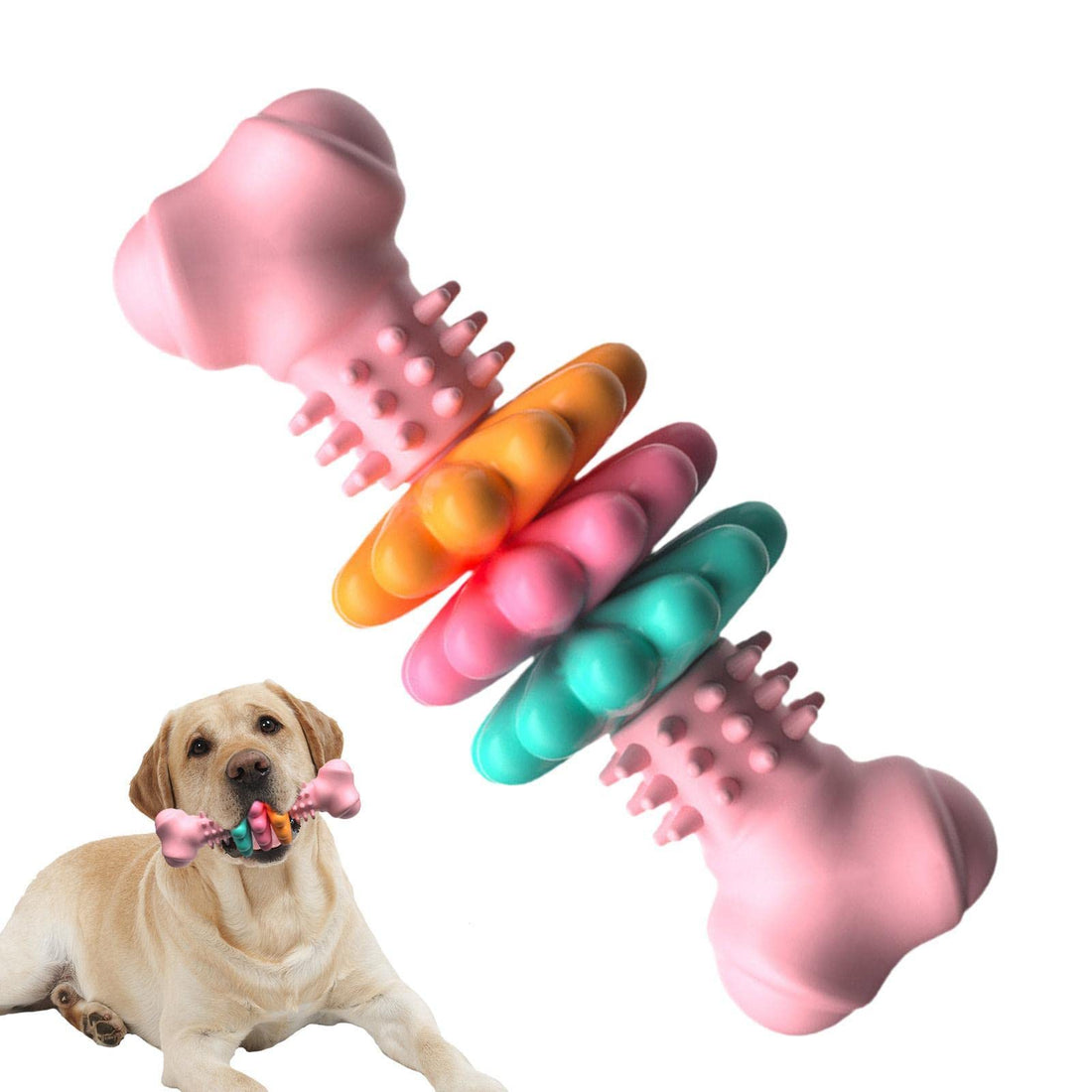 Bone-Shaped Indestructible TPR Dog Chew Toy
