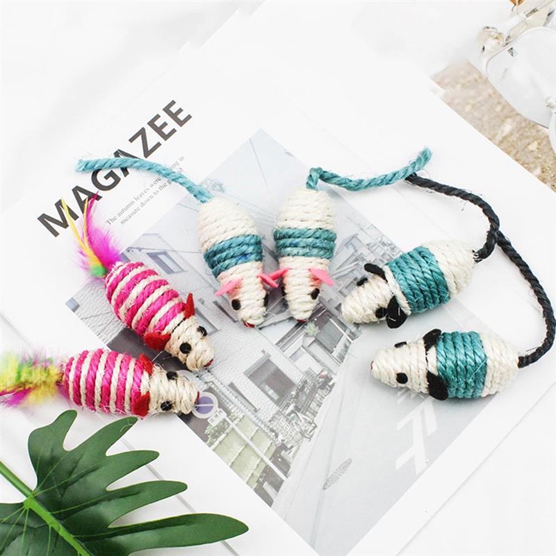 Legendog 3Pcs/Set Mice Cat Toys Interactive Cat Squeaky Toys Kitten Mouse Toys For Cats Pet Supplies Random Color